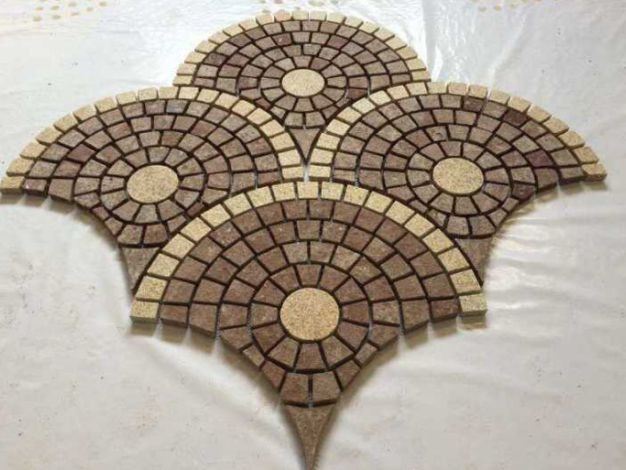 Natural Fan Paving Cobblestone For Walkway