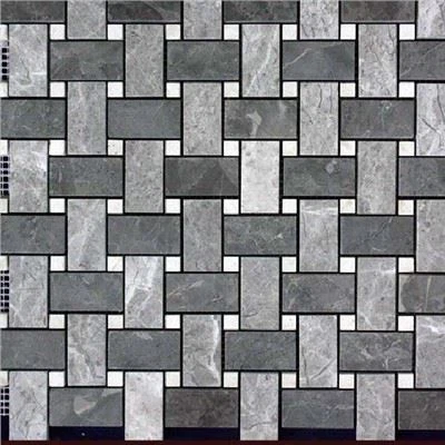 Paviment de mosaic de marbre gris
