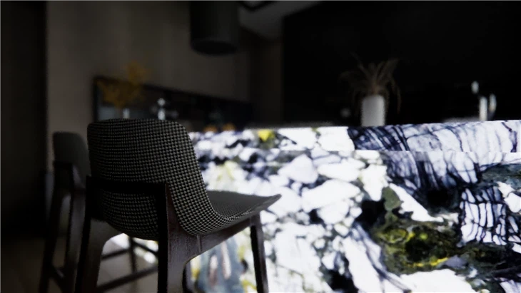 Backlit Stone Bar