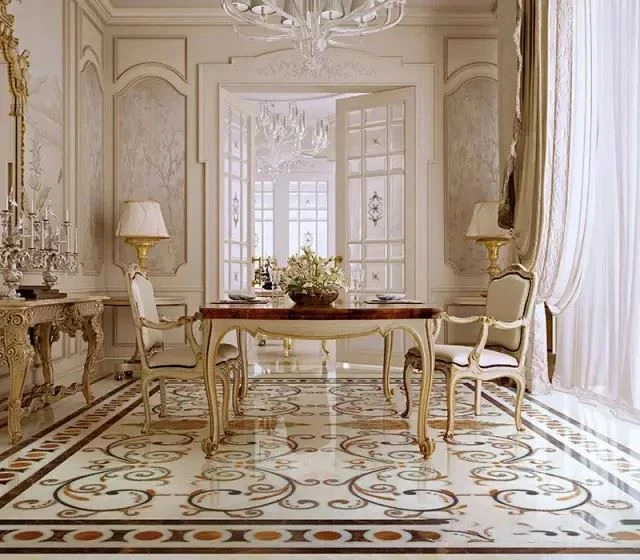 Marble Floor Medallion Border