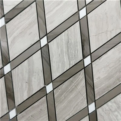 Mosaic de marbre gris