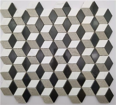 Mosaic quadrat de marbre marró